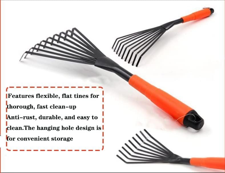 Rake for Gardening, Hand Rake Garden Tool, Horse Poo Picker, Ergonomic Grip for Comfort and Control Professional Hand Tools (small rake)