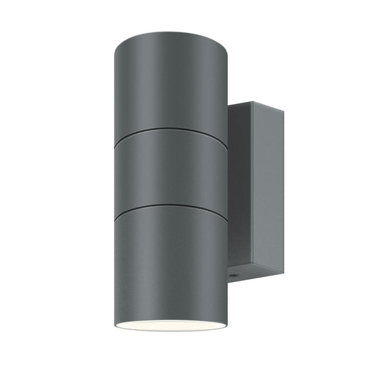 Kerry Outdoor Wall Lights, IP65 Waterproof Up Down Outside Lighting Mains Powered with Push Connector, Anthracite Grey Stainless Steel Wall Sconce, External Wall Mount Lamp for Front Door (Bulb Excl.)