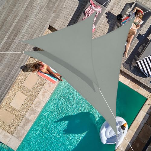 Famibay Sun Shade Sail Waterproof Outdoor Garden Patio Sun Shade Sail Canopy 3x4x5m Triangle Outdoor Awning Canopy 98% UV Block for Outdoors Garden Patio Yard Party