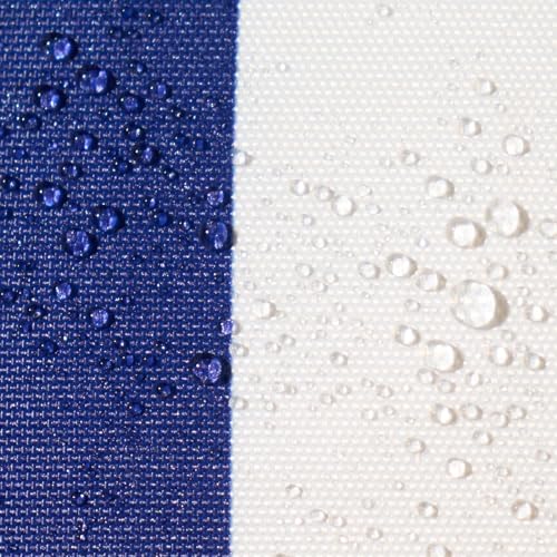 OHS Outdoor Cushions Stripe 45 x 45, Water Resistant Garden Furniture Cushions Sofa Cushion Covers for Inners Super Soft Comfy Decorative, Navy/White Pack of 2