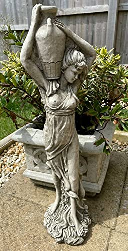 Lady With Wine Jug Stone Garden Statue 61cm