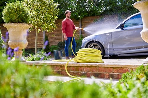 HOZELOCK - Ultimate Hose 12.5mm x 30m, Up To 70% Recycled PVC, Ultra-Light and Flexible, Re-Enforced PVC Layering, Anti-Twist and Anti-Crush Technology [7830P0000], Yellow