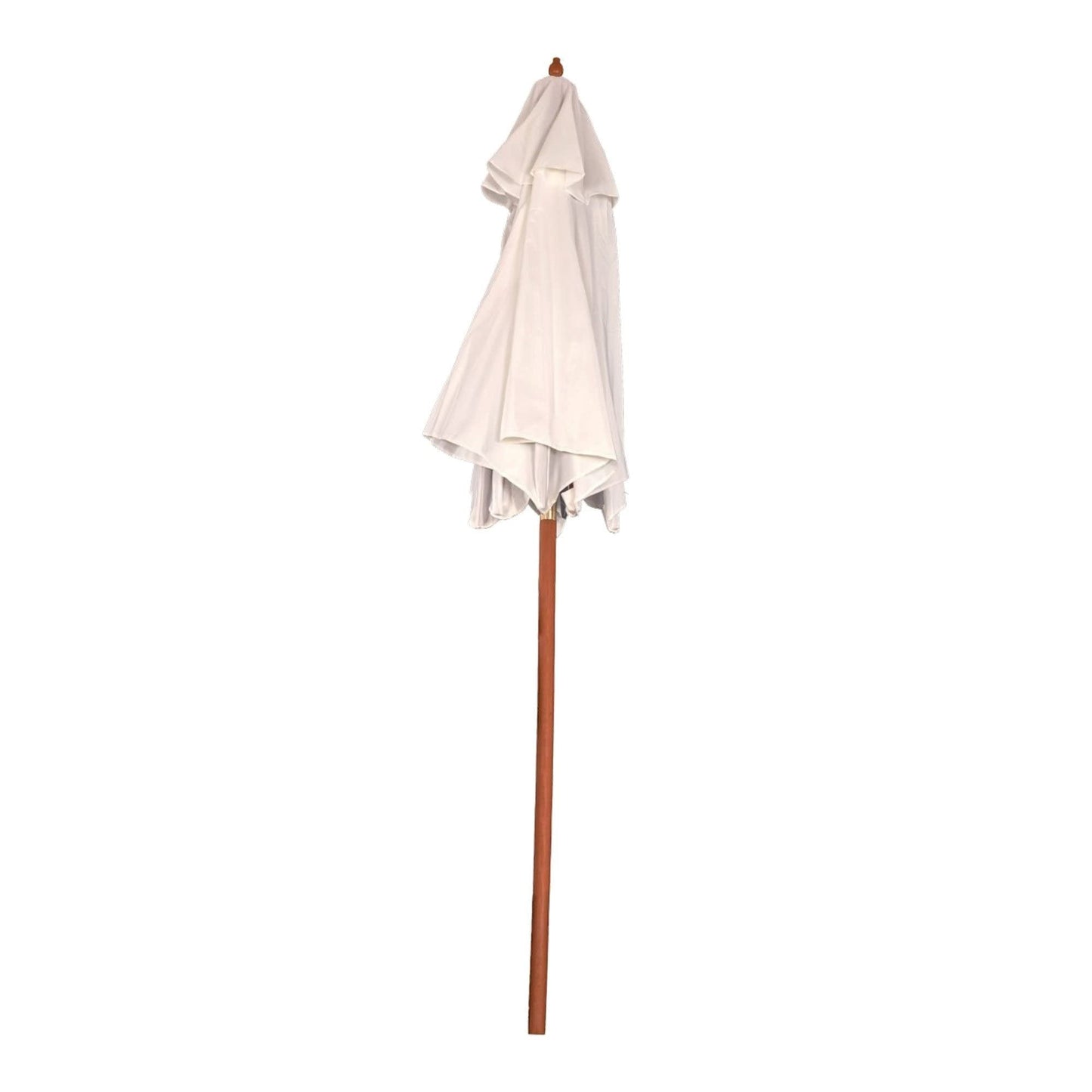 Oypla 2.1m Wooden White Garden Parasol Outdoor Patio Umbrella Canopy