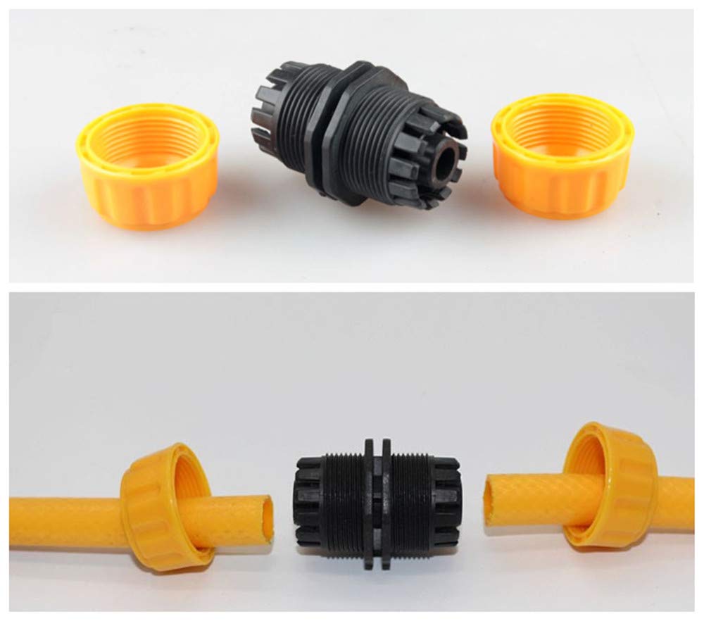 TOPWAYS 6 pack Hose Repair Connector, Quick Fix Extend Connector for 1/2" Graden Hose Pipe (Yellow)