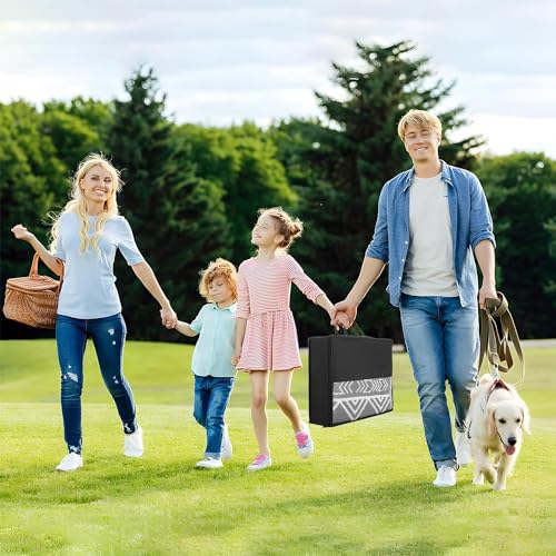 Grey Plastic Straw Patio Carpet for Garden, Deck, Picnic, Beach - 245x150cm Waterproof Outdoor Rug