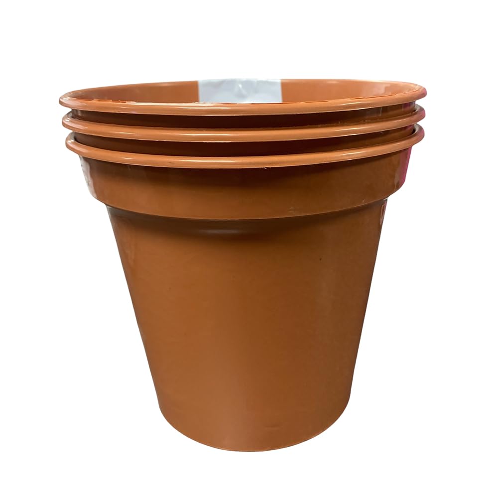 ACCURATE Garden Pot (Set of 3) Ideal for cultivation of cuttings or pricking out-Terracotta COLOUR- Size (6INCH/15CM) (1)