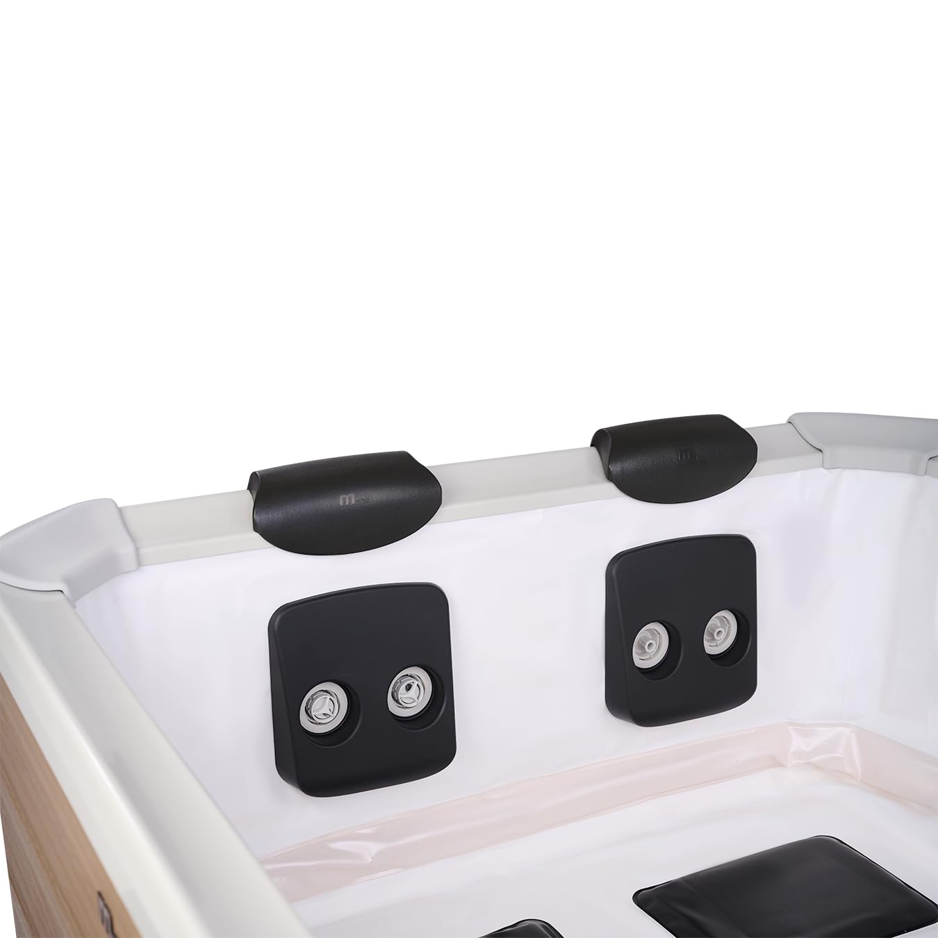 MSpa Oslo Amber Hot Tub with Wi-Fi Control LED Lighting Hydrotherapy Jets and Cover Included - Portable Modular 13AMP plug and play