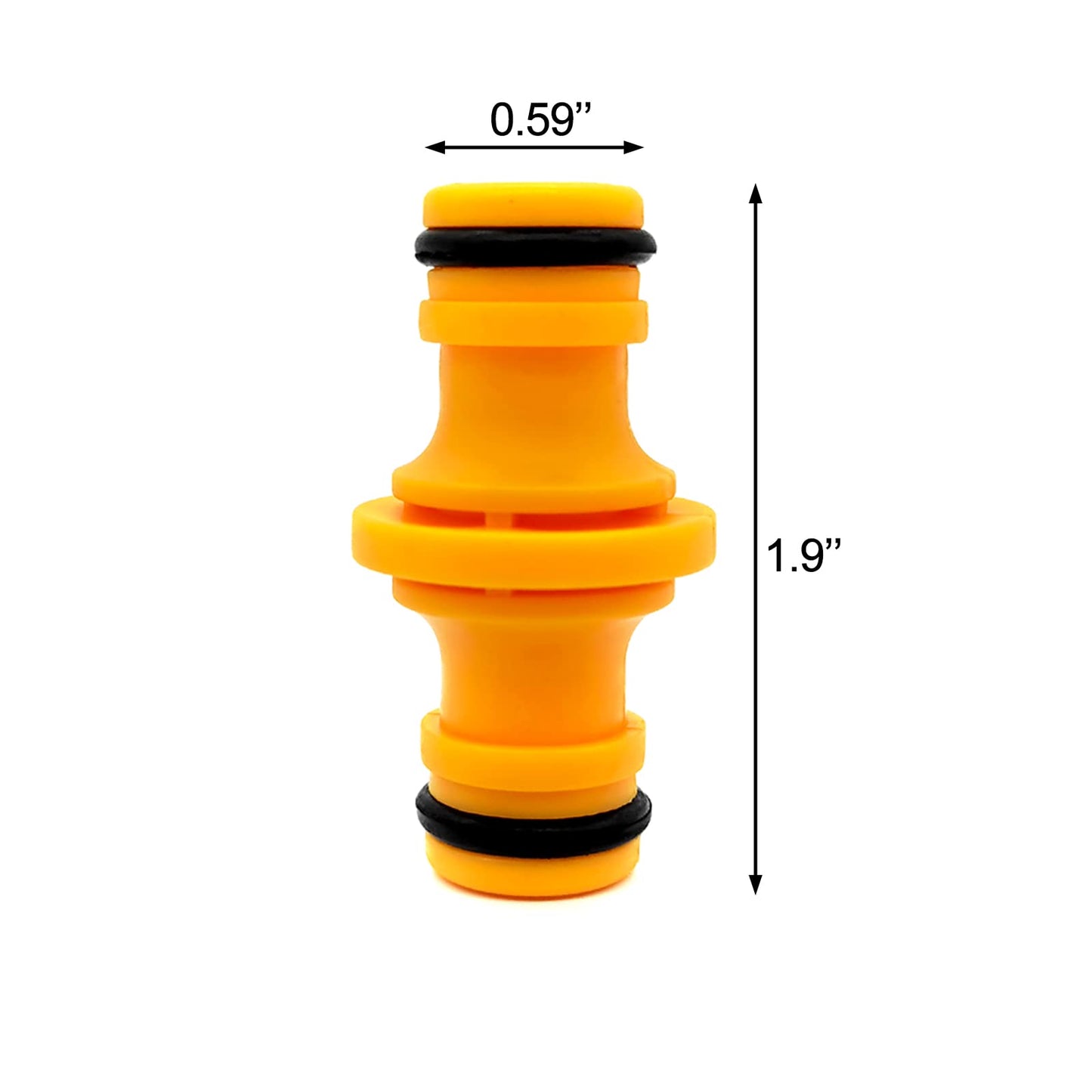 Cretty-Meet 6pcs Double Male Hose Connectors Garden Hose Tap Double Male Hose End Connector Hose Pipe Connectors for Join Garden Hose Pipe Tube and Garden Irrigation System