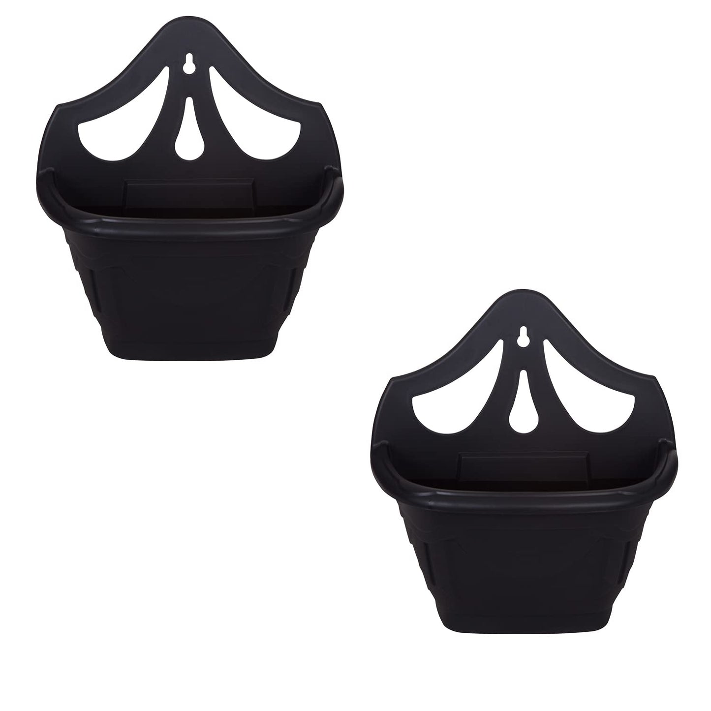 ACCURATE 31cm Venetian Wall Planter | 3Pk Wall Plnater | Ideal for Indoor and outdoor decorative - Black