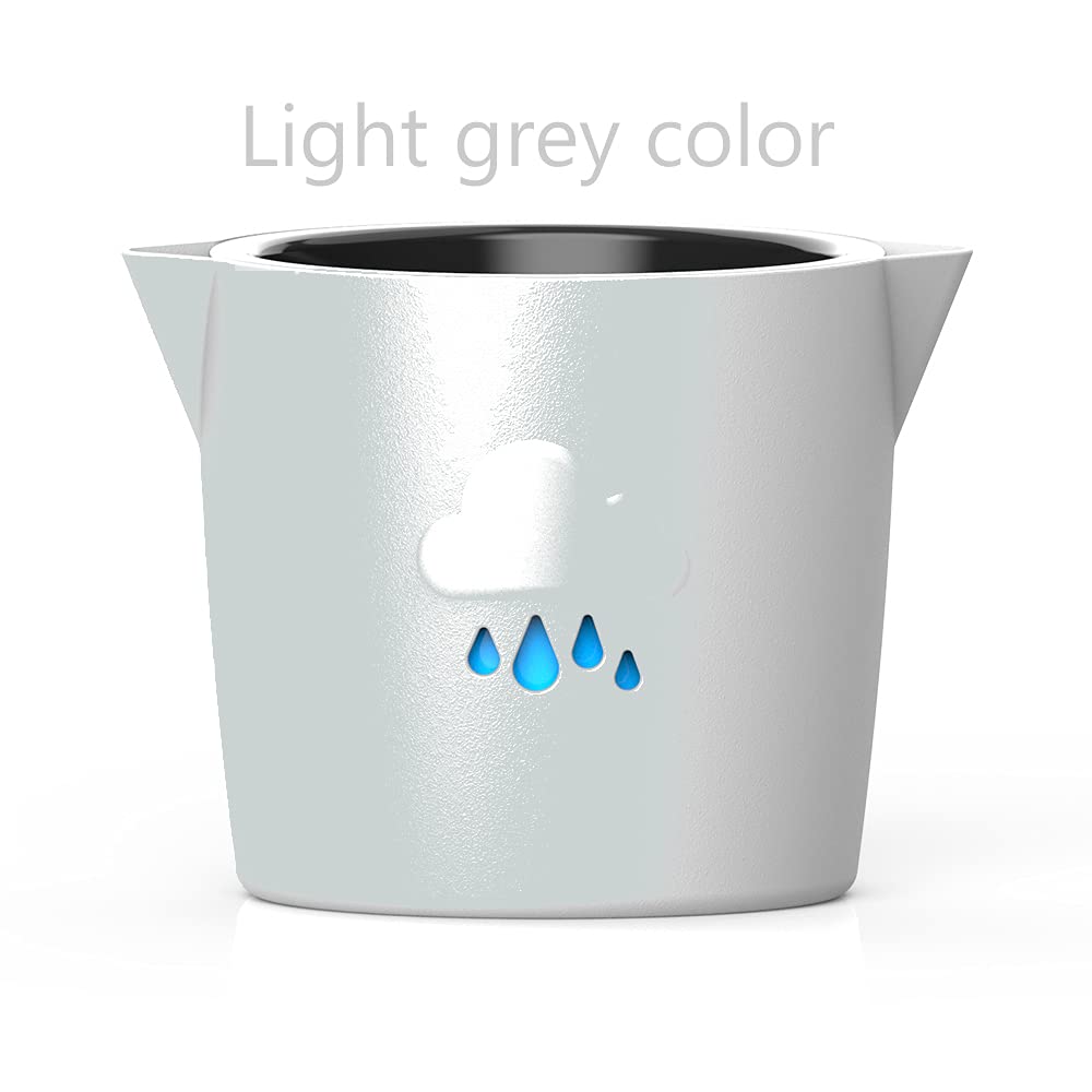 Large Self Watering Plant Pot for Indoor and Outdoor, Cloud Planter, Well Aerating and Draining Plastic 20cm Plant Pots for Orchids, African Violets, Herbs, Fiddle Leaf, Money Tree, Grey