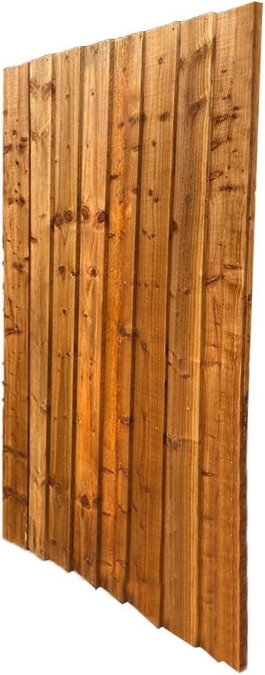Garden Gate, Pedestrian Wooden Gate Pressure Treated, Wooden Feather Edge Garden Door 6ft Height 2 Feet Width 2 inches Depth (180cm High x 75cm Wide x 6cm Deep)