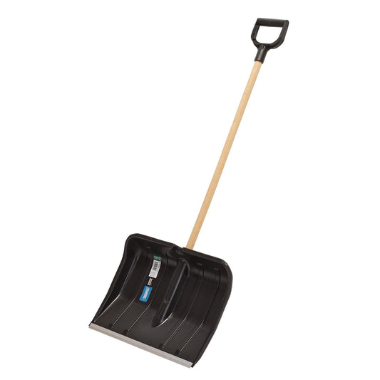 Draper 94107 Large Snow Shovel with FSC Wooden Handle, Black, One Size