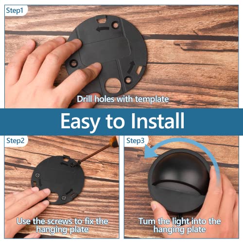 HIBOITEC 6Pcs Low Voltage LED Deck Lights Warm, 2.5W Landscape Step Stair Railing Light with 18 LED Chips, IP67 Waterproof Outdoor Decking Lighting Garden Fence Light 2700K