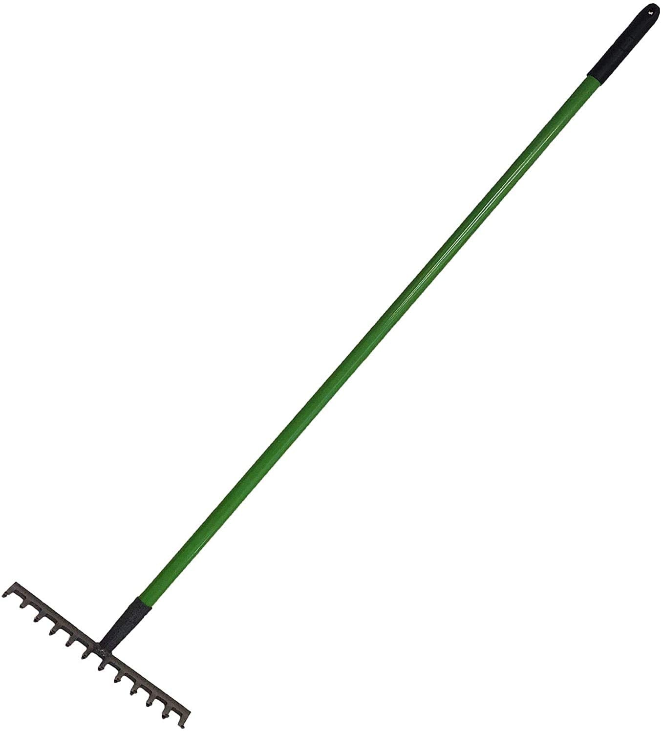 OptiProducts® 12 Teeth Garden Rake Heavy Duty Soil Rake, Carbon Steel Rake for Gardening, Garden Rakes Metal With Steel Handle, Gardening Tool