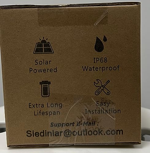 Siedinlar Solar Deck Lights Outdoor Solar Powered Decking Lights Waterproof Solar Ground Lights Solar Lights Outdoor Garden for Pathway Driveway Step Dock 4 Pack (Warm White/RGB Changing)