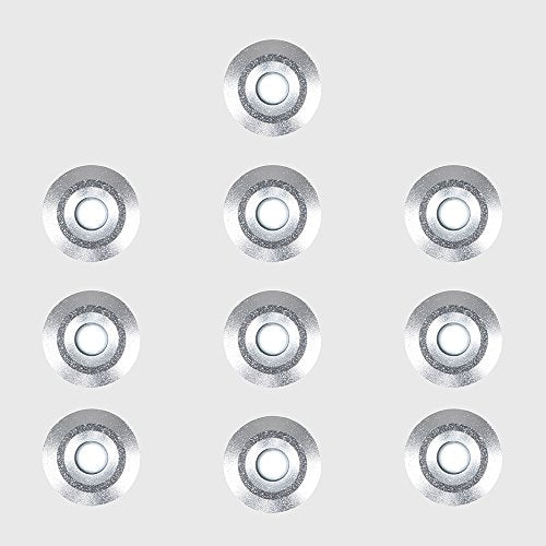 MiniSun | 15mm White LED Round Decking/Kitchen Plinth Lights Kit | Outdoor Lightning, Home Décor & Improvement Essential | Pack of 10