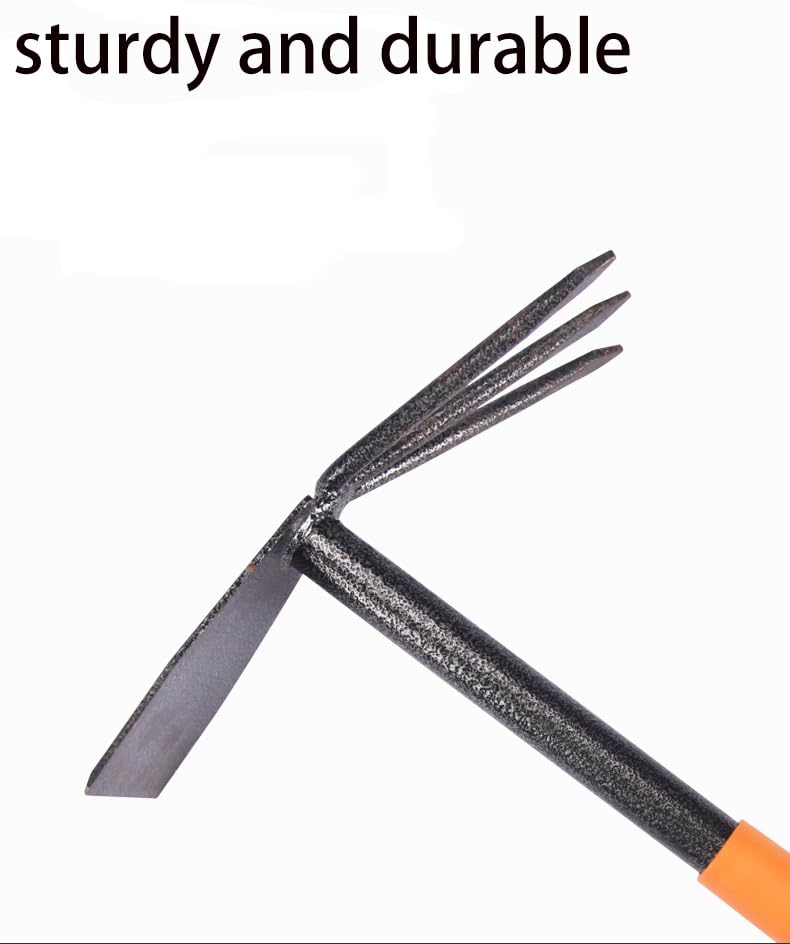PlushPlumage Garden Hoe and Rake Two in One,Rake for Gardening,Gardening Tools,Hoe Garden Tool,Gardening Tool for Weeding