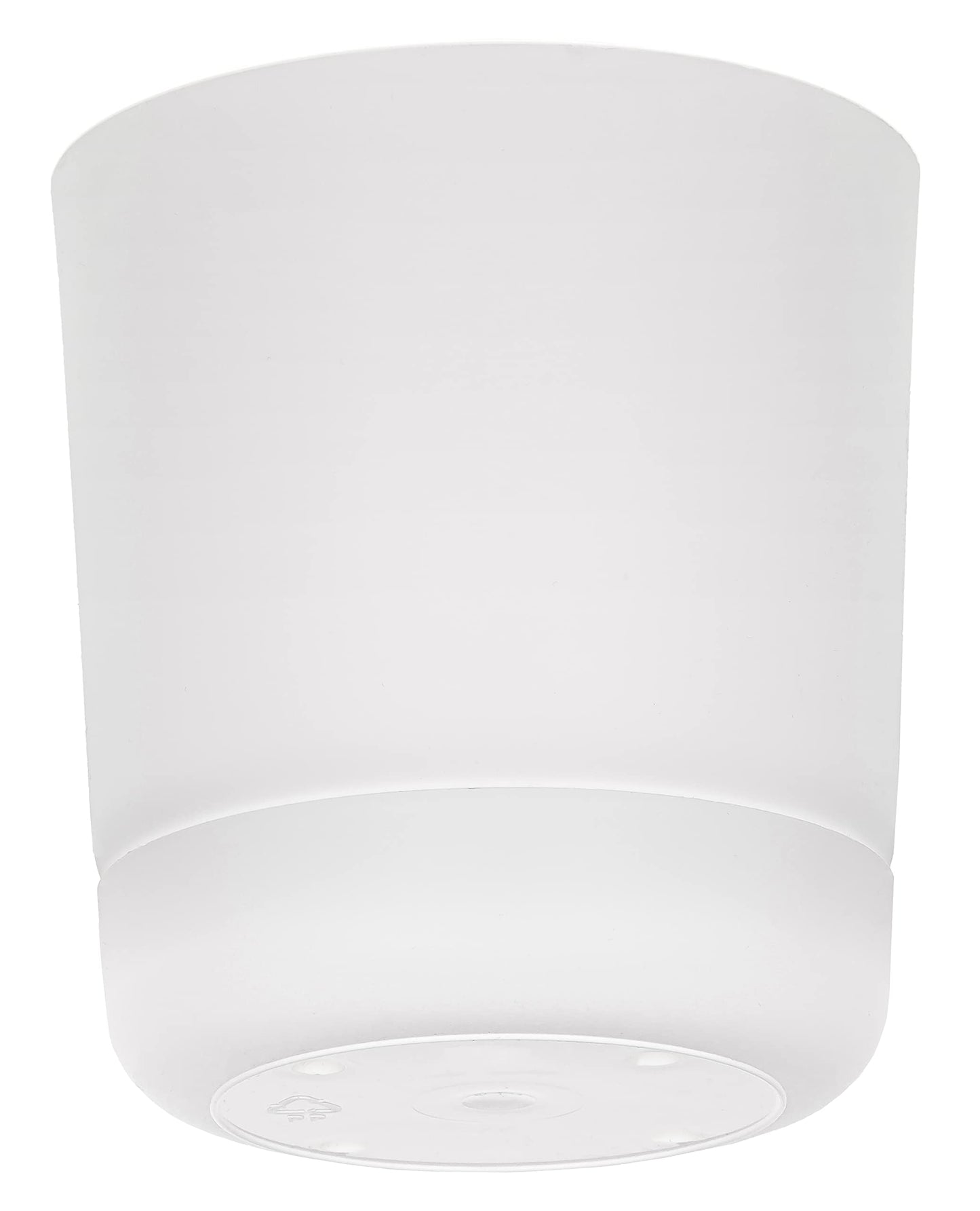 SPARKLE PLANTS Satina Indoor Plant Pots, 5 sizes – White Plant Pot with Drainage Holes and Matching Saucer for All Houseplants – Modern Home Decor Round Flowerpot Stand (13 cm, White)