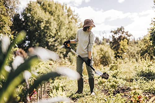 Fiskars Gardening Shovel for hard and rocky soils, Pointy, Length: 120 cm, Reinforced boron steel, Black/Orange, Xact, 1066729