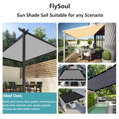 Sun Shade Sail 2x3M Rectangle Waterproof 95% UV Block Garden Sunscreen Awning Canopy with Rope Breathable Square Patio Sail Pergola for Outdoor Garden Patio Yard Lawn