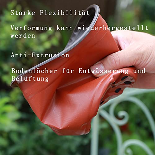 ASOPFYUM Plant Pots, 100 Seedling Pots, 10cm Plastic Flower Pot for Growing Flowers, Succulents, Plant Pots, Gardener Potted Small Flower Pots Outdoors, Pot Plant Container for Seedlings