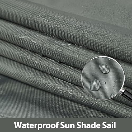 Famibay Sun Shade Sail Waterproof Outdoor Garden Patio Sun Shade Sail Canopy 3x4x5m Triangle Outdoor Awning Canopy 98% UV Block for Outdoors Garden Patio Yard Party