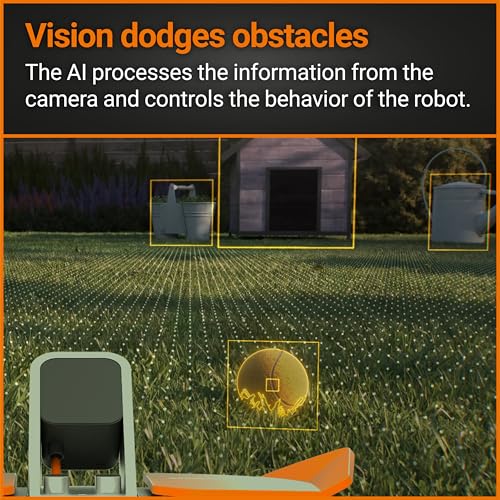 WORX WR202E Landroid Robotic Lawn Mower – 250m² Patented AIA Mowing Multi-Zone, Auto Charging, 20V PowerShare Battery, Rain Sensor, Cut-to-Edge Technology, App-Controlled, Accessories Included