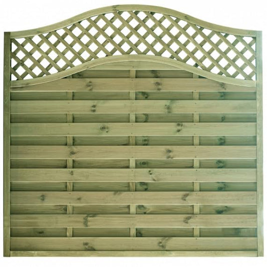 Omega Lattice Top Wooden Fence Panel 6FT Wide (Various Heights) Garden Fencing Panels Pressure Treated Trellis Lattice Top (6x5)