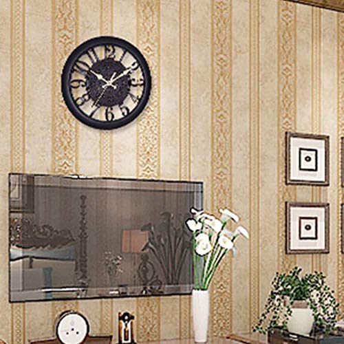 ALEOHALTER Wall Clock, Outdoor Clock Silent Non-Ticking Metal Clock Decorative Clock Hanging for Patio Garden, Pool, Home Office School Kitchen Use(Black)