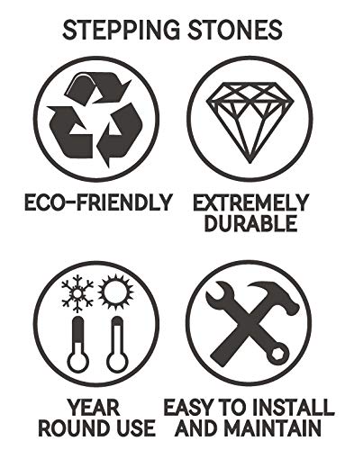 ECO GARDEN Cracked Log Recycled Rubber Stepping Stone, Earth, Pack Of 1