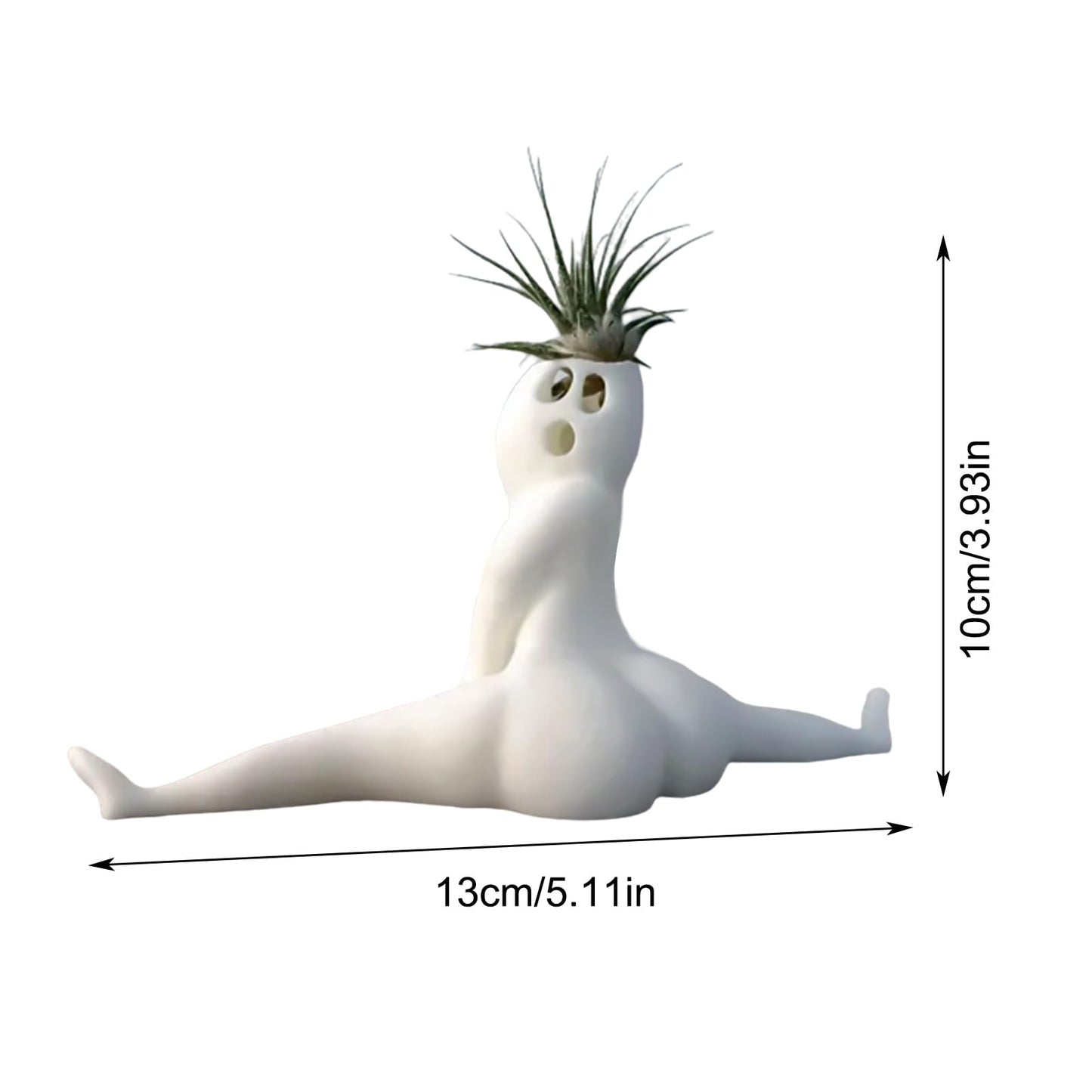 mimika Funny Big Booty Ghost Planter, Big Booty Planter Pots Air Fern Display Stand, Funny Plant Pots, Succulent Planter Air Plant Display Pots, Cute Cermic Garden Planter Prank For Home Decor