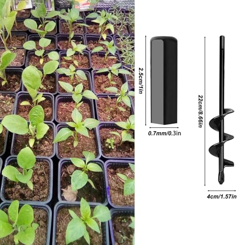 Garden Auger Drill Bit for Planting 6x37cm/8x30cm/4x22cm, Bulb Planting Auger, Post Hole Digger,Fence Post Digger Tool,Auger Post Hole Digger for 3/8" Hex Drive