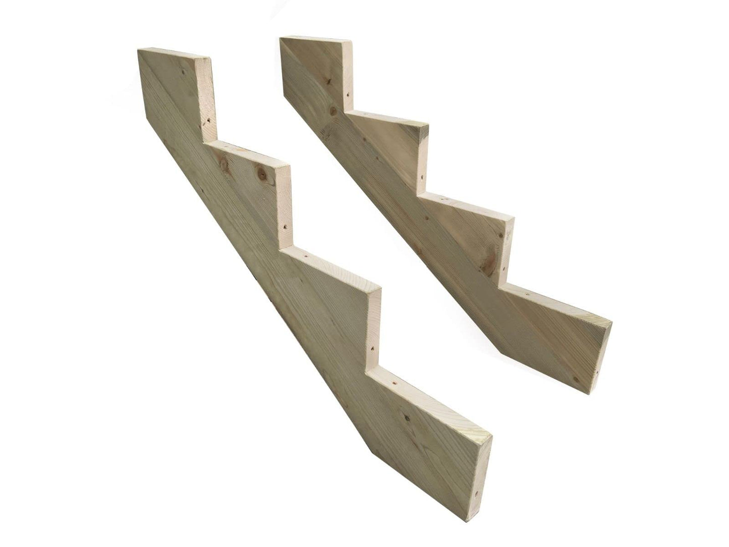 Arbor Garden Solutions decking step stringer kit, raised garden stairs (2 steps, 90cm width, rustic brown finish)
