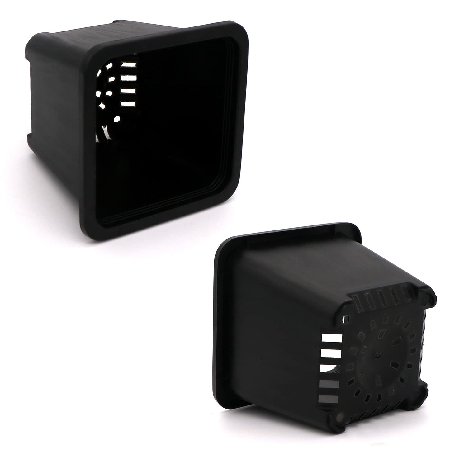 GGOUPTY Plastic Square Plant Pots 10 cm 30 Pcs Succulent Planter Nursery Pots for Flower Staring Seedling