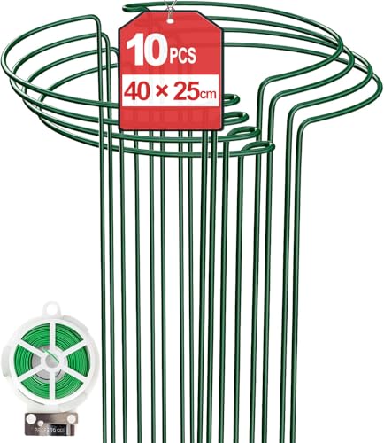 TOYPOPOR Metal Half Round Plant Support Stakes 10pk