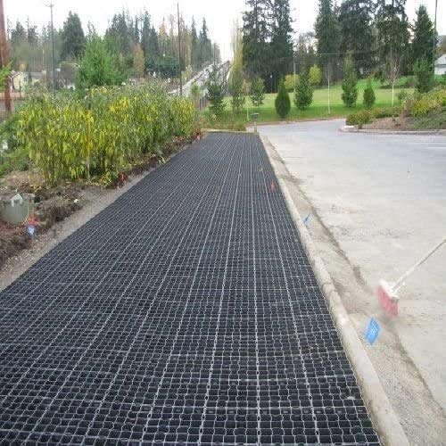 4 x Black Plastic Paving Driveway Grid Turf Grass Lawn Path Gravel Protector Drainage Mat (1 Square Meter)