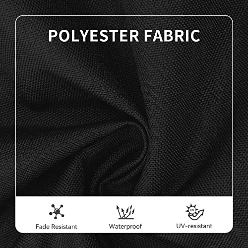 YITAHOME 3 Seater Canopy Swing Chair, Garden Swing Seat Chair, Outdoor Swinging Chair Bench with Adjustable Canopy for Patio Poolside Porch, 200KG Loadable,173 x 106 x 156cm, Black