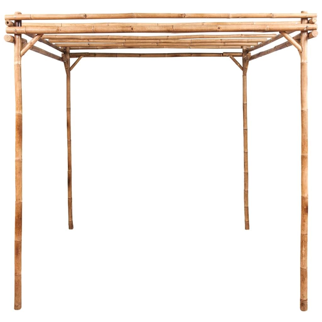 vidaXL- Bamboo Pergola, Durable & Sturdy, Natural Brown, Supports Climbing Plants, Easy Assembly, Decorative for Garden and Outdoor Space, Size: 170x170x220 cm