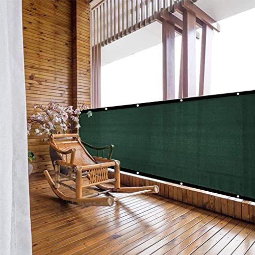 BeGrit Balcony Privacy Screen Patio Privacy Protective Screens Fence Sunshade 5M X 1M 90% UV Block Privacy Fence Cover Garden Privacy Screen for Backyard Deck Railing Pools(Green)
