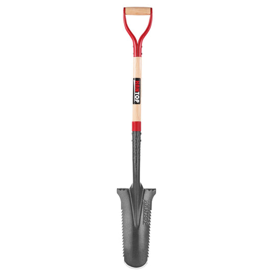 HANTOP Digging Spade Shovel Drain Spade Square Point Shovel Transplanting Spade Trenching Shovel, 44 inches