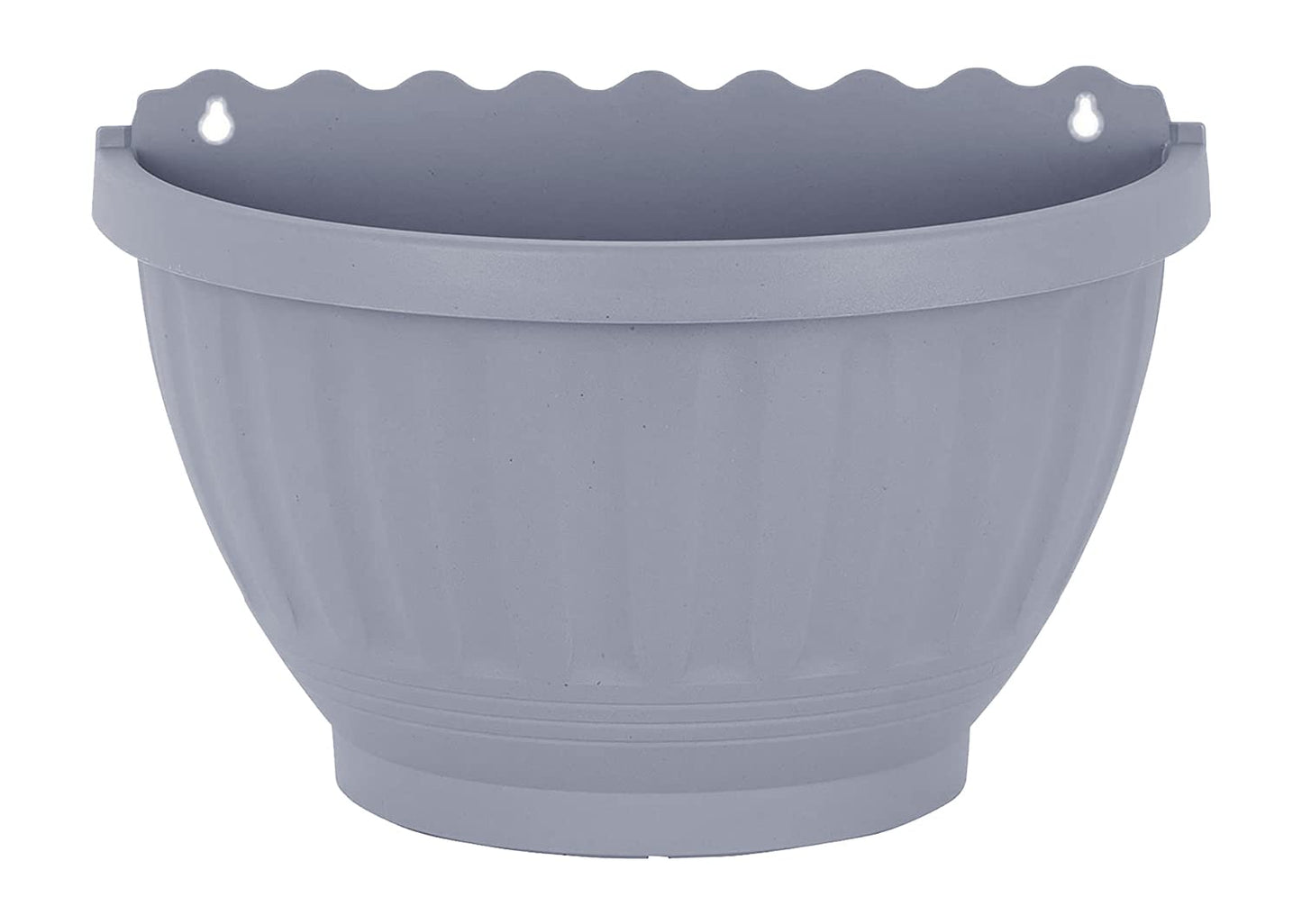 FotoStation Set of 6- Etruscan Wall Basket Soft Grey Flower Pot Hanging Planter Garden Plant Container Home Decoration Indoor or Outdoor