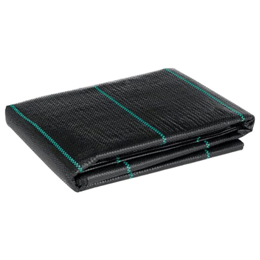 4 x 5 m / 13.1 x 16.4 ft Weed Control Membrane, Weed Control Woven Fabric, Ground Cover Sheet, 100 GSM, UV Stabilised, Weed Barrier Mat. Perfect for Gardens, Patios, Flower Beds, Landscaping (Black)