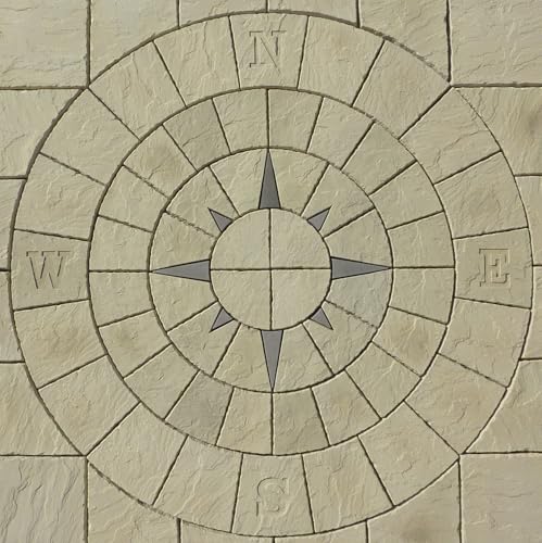 Nautical Compass Paving Circle Patio Kit 3 Square Metres