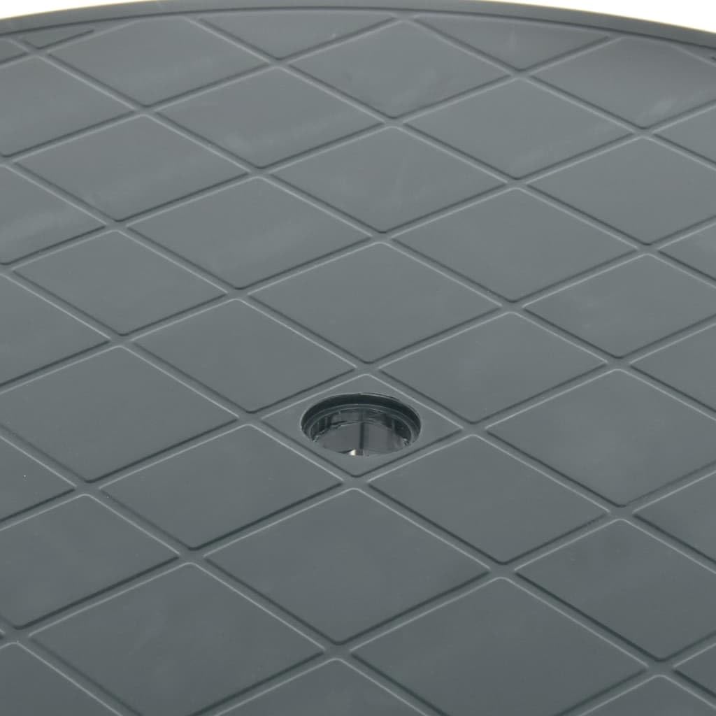 vidaXL Round Garden Table - Green Outdoor Patio Plastic Table - Durable and Lightweight - Weather-Resistant Material - Easily Transportable