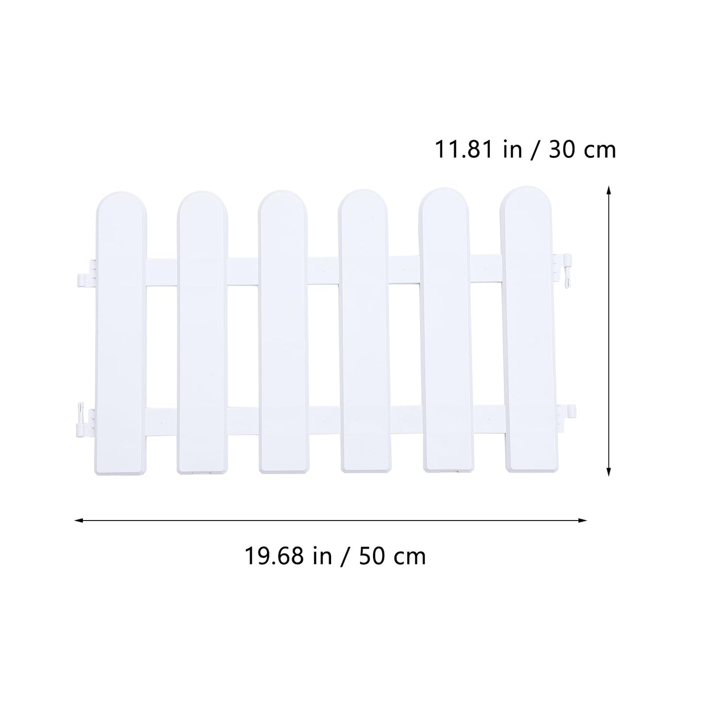 DOITOOL 5Pcs White Modern Plastic Garden Fence Panels, 50X30CM