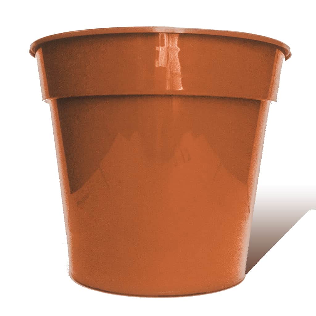 Elixir Gardens Plant Pot | Deep Terracotta Recycled Plastic Pots 23cm / 9" x 4