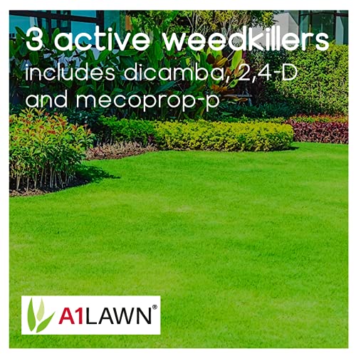 A1 Lawn Double Strength Grass Feed, Weed & Moss Killer 10kg (280m2) – [10-2-2] Nitrogen Rich with Phosphorous, Potassium & Iron - UK Professional Grade to Care For Your Lawn