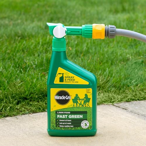 Miracle-Gro EverGreen Fast Green Spray & Feed, Liquid Lawn Food, 1 Litre