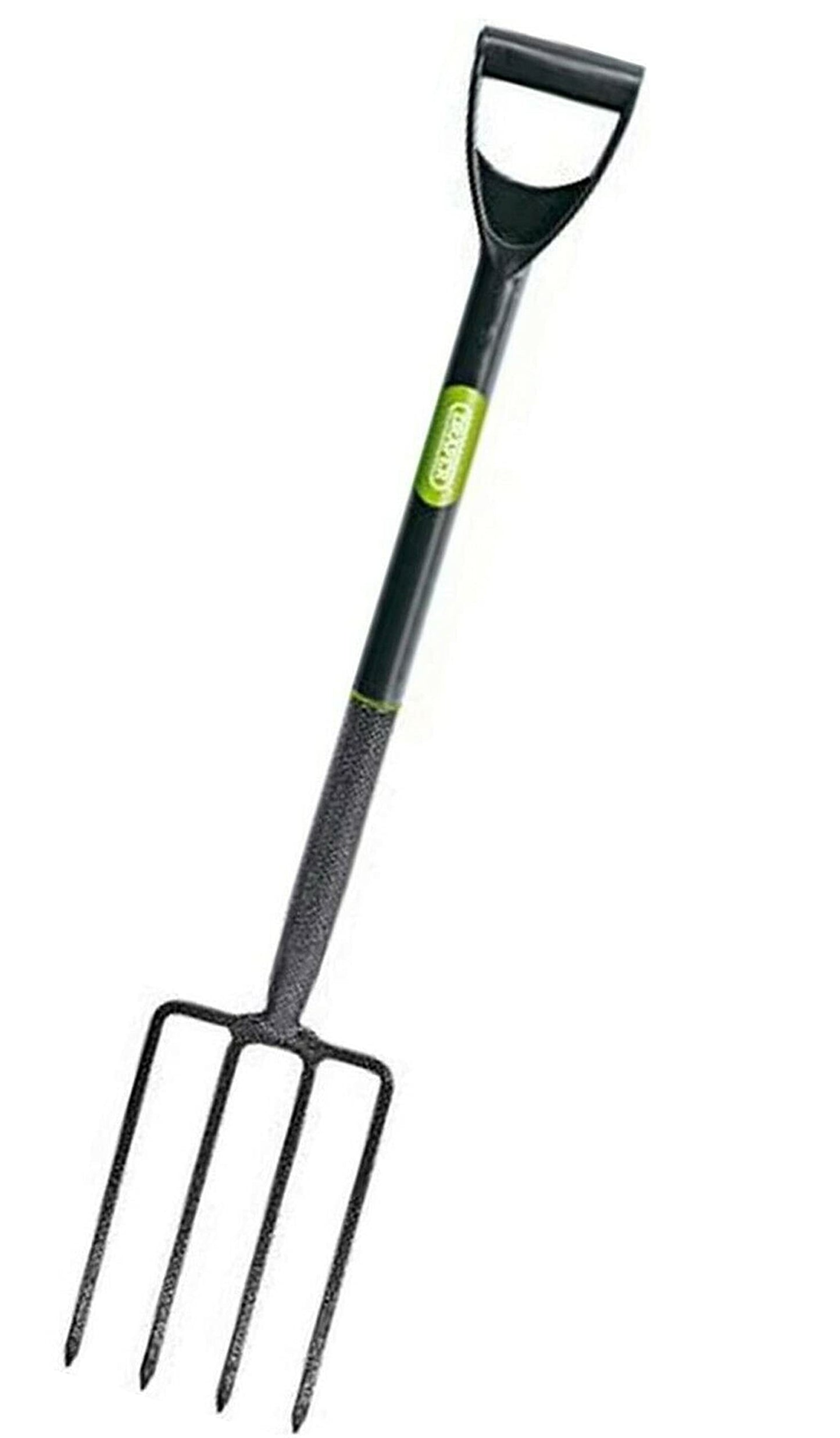 tradefirst Garden Fork Heavy Duty For Digging with D-Grip Plastic Handle, Solid Carbon Steel Garden Hand Fork, Garden Tools, Digging, Mucking Out Fork