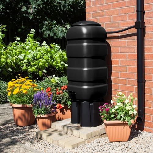 100L Space Saver Water Butt Set with Stand & Tap